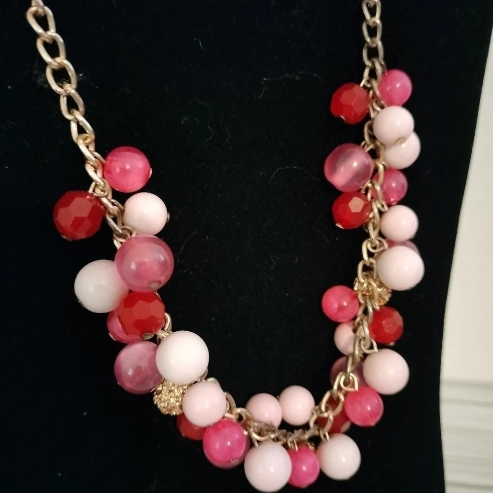 Pink Unbranded Chunky Fashion Statement piece Necklace 16"